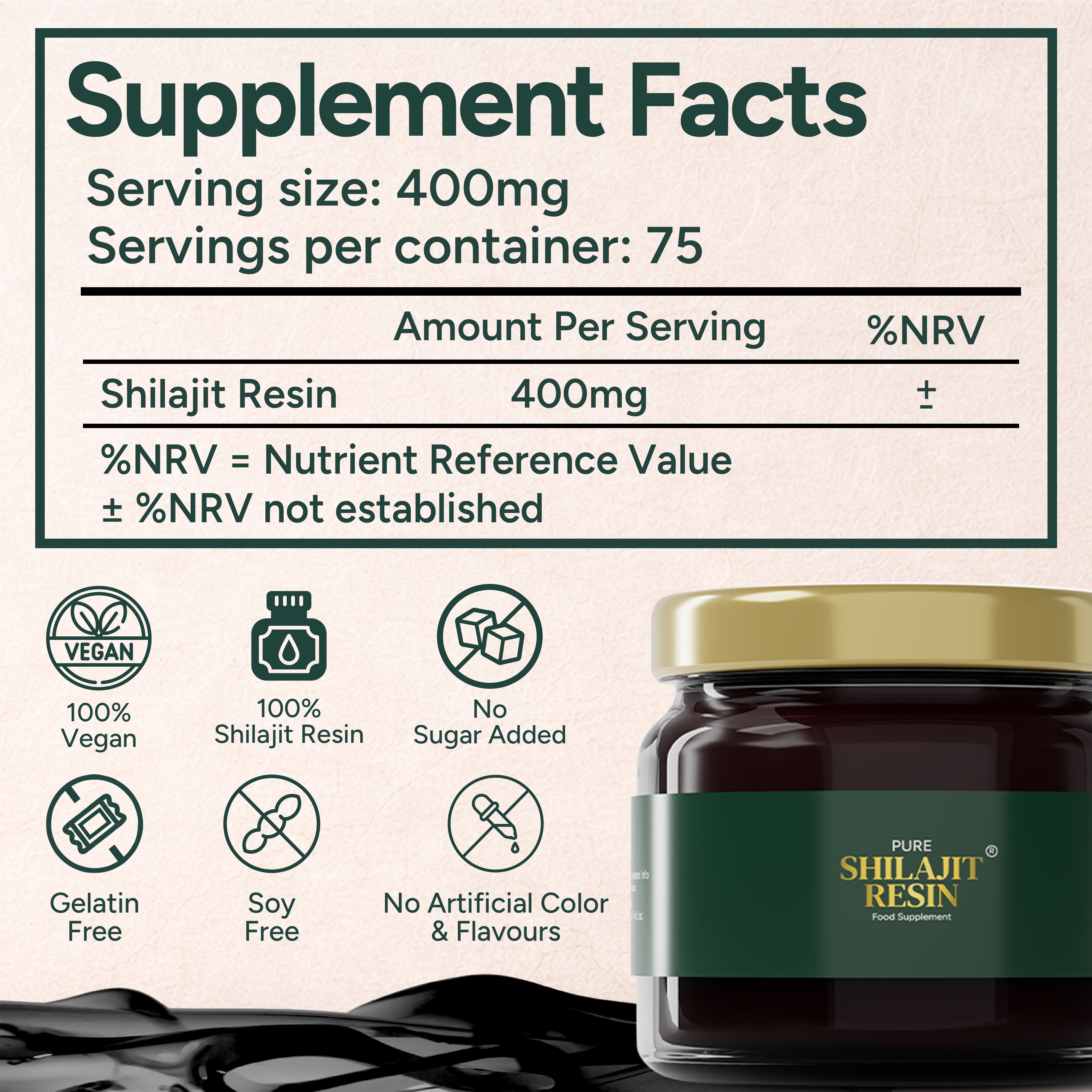 Swasth Pure Shilajit Resin – 30g | 75% Fulvic Acid, Lab Tested Himalayan Mineral Resin